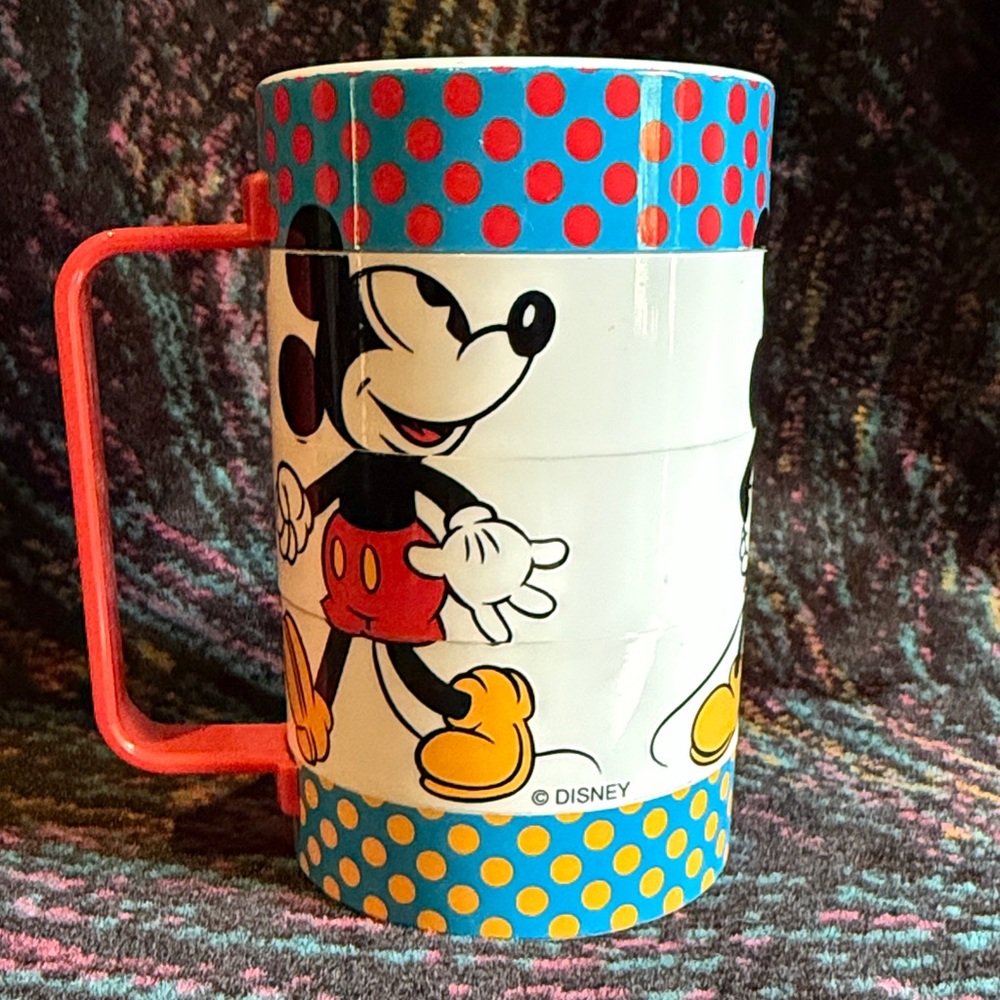 Vintage Disney Mickey Mouse Swivel Rotating Puzzle Mug Elandia